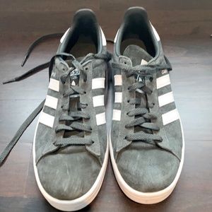 Adidas dark grey suede campus sneaker